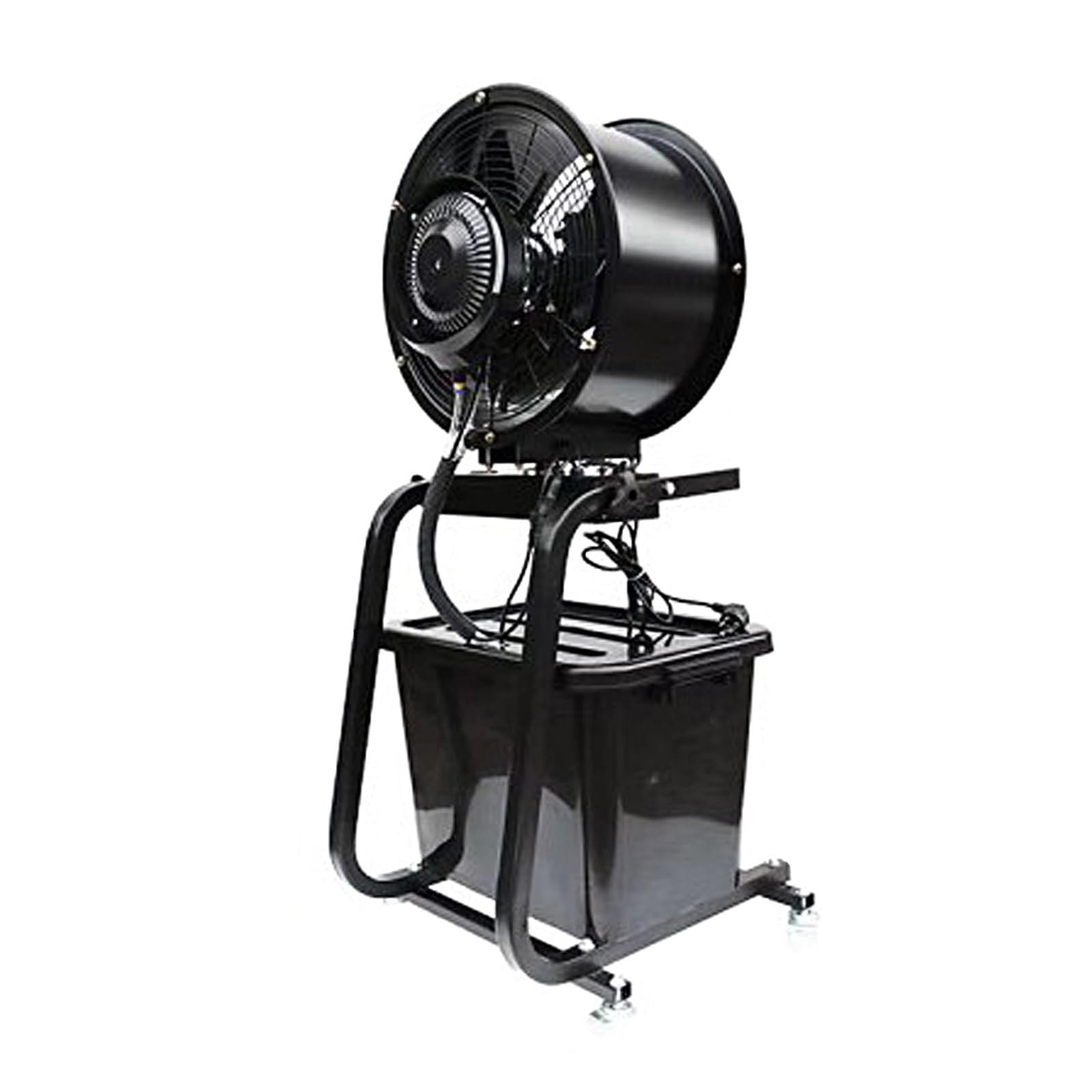 42 Litri Umidificatore Industriale con 4 Pale del Ventilatore in Acciaio Inossidabile, Umidificatore a Nebbia Fredda da 300W, Raffreddamento e Umidificazione