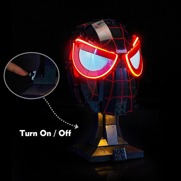 Kit de luz LED compatible con Lego 76329 Miles Morales Mask (sin modelo) juguete creativo - 2