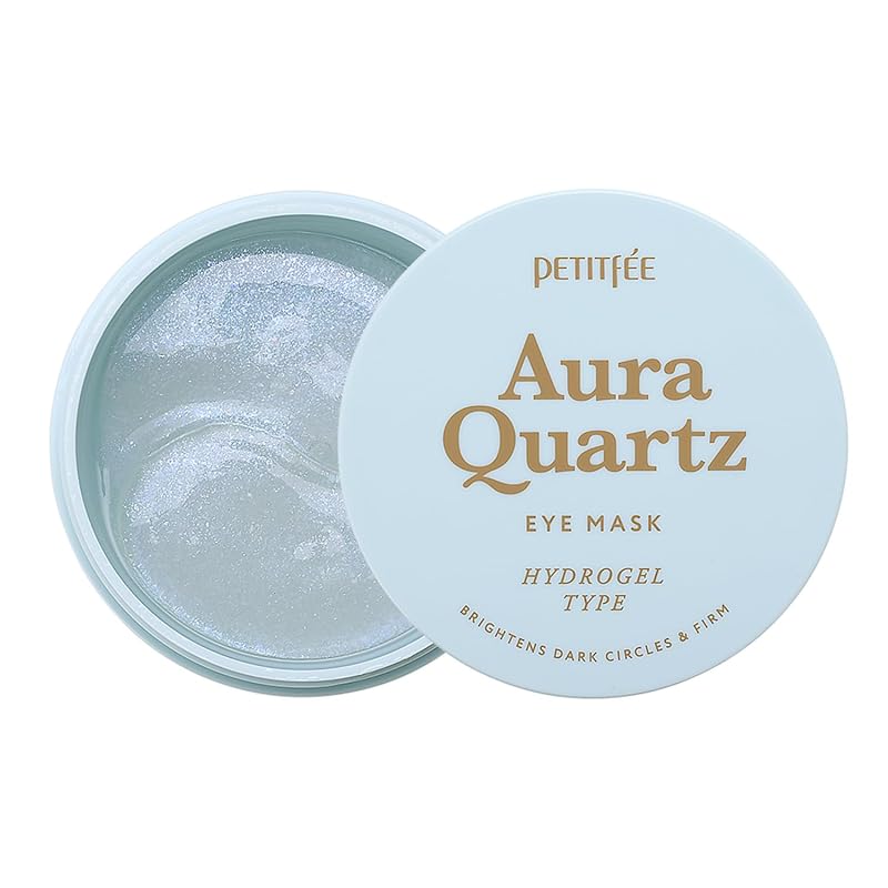 Máscara de hidrogel para a região dos olhos Petitfee Aura Quartz azul, 60 unidades (30 pares)