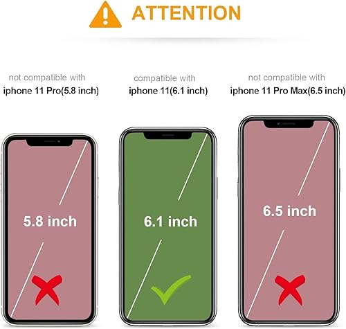 Miniatura 2 de KIHUWEY Funda compatible con iPhone 11 con soporte para tarjeta de crédito, cierre magnético de cuero de alta calidad, resistente funda protectora