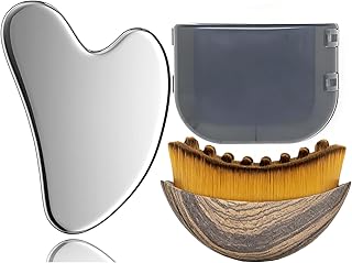 Herramienta Gua Sha de acero inoxidable y cep...