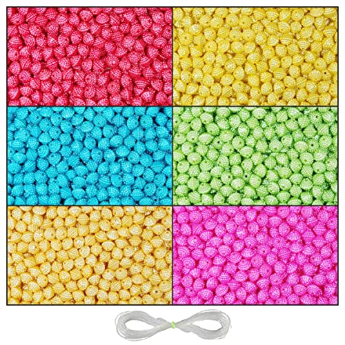 Image of 480 Pcs Angoora Beads for Jewellery Making Kit - Beads for Bracelet Making Kit - Bead Craft - Plastic - Multicolour - 180g, 6mm