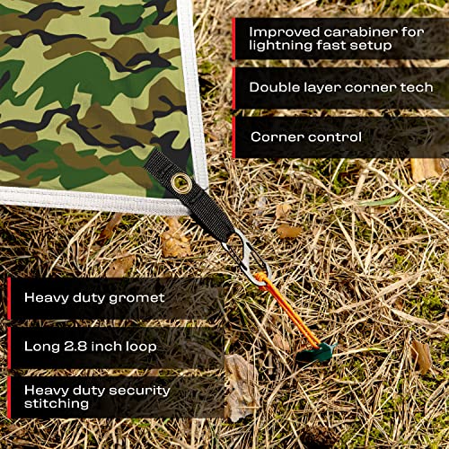 image for Rain Fly by NoCry 10x10 Lightweight Survival Camping Tarp; 100% Waterp