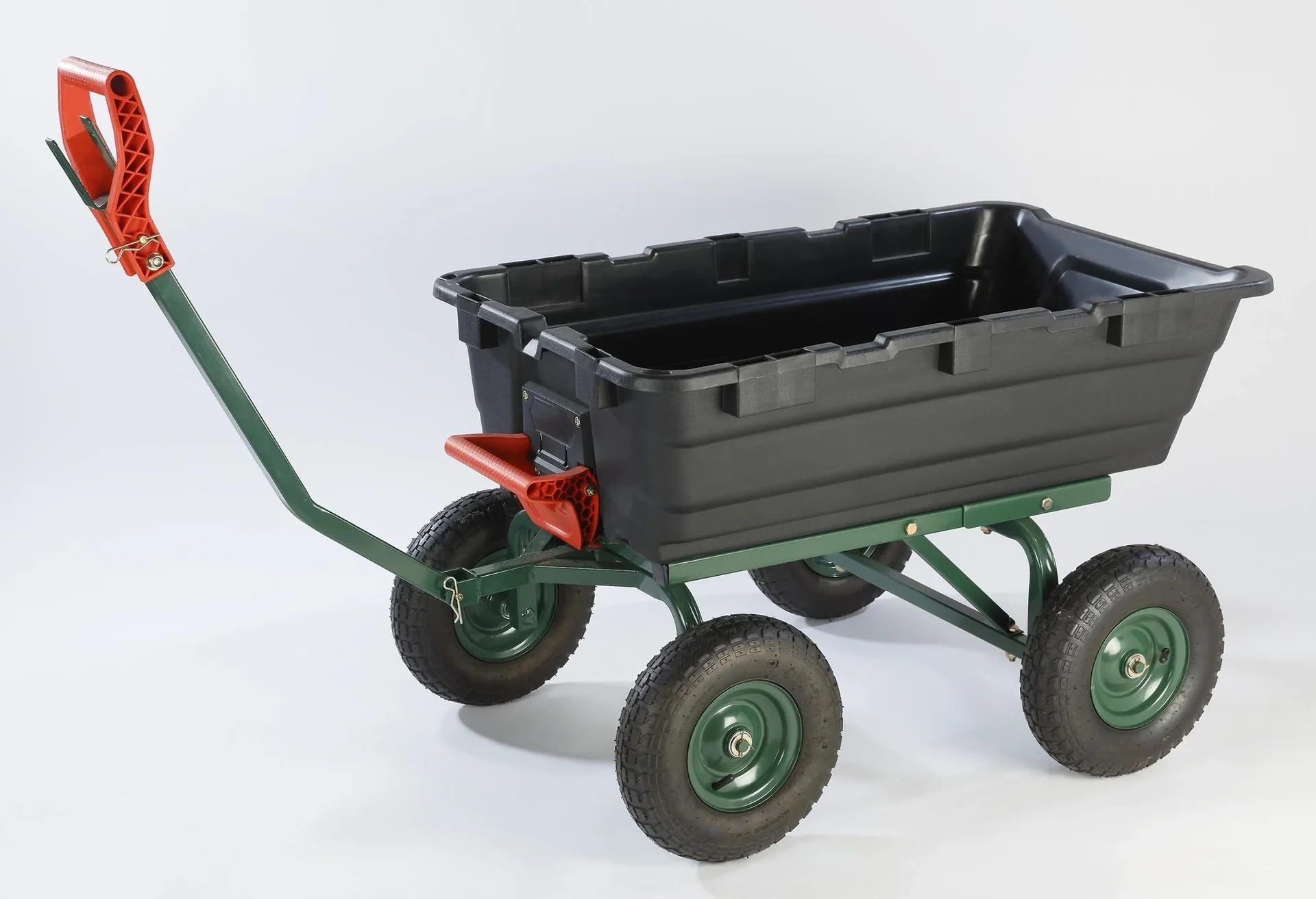 Garten Transportwagen GMGW350 350 kg Tragkraft kippbar breiter Radstand luftbereifte Räder Einhand-Kippfunktion Maße 101x70x52 cm ideal Garten Landwirtschaft