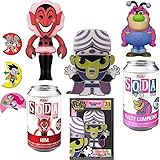 Power Fuzzy Girls Powerpuff Soda Lumpkins Puff Pack Figure Bundled with Cartoon Network Character MOJO JoJo Pop! Pin! + Teen Titans Stickers! + Devil HIM 90's Toons 3 Items