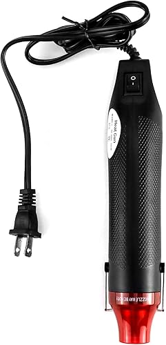 Miniatura 7 de QWORK Pistola de calor, pistola de aire caliente de 110 V, 300 W, pistola retráctil con soporte y cable de alimentación, para envolver PVC,