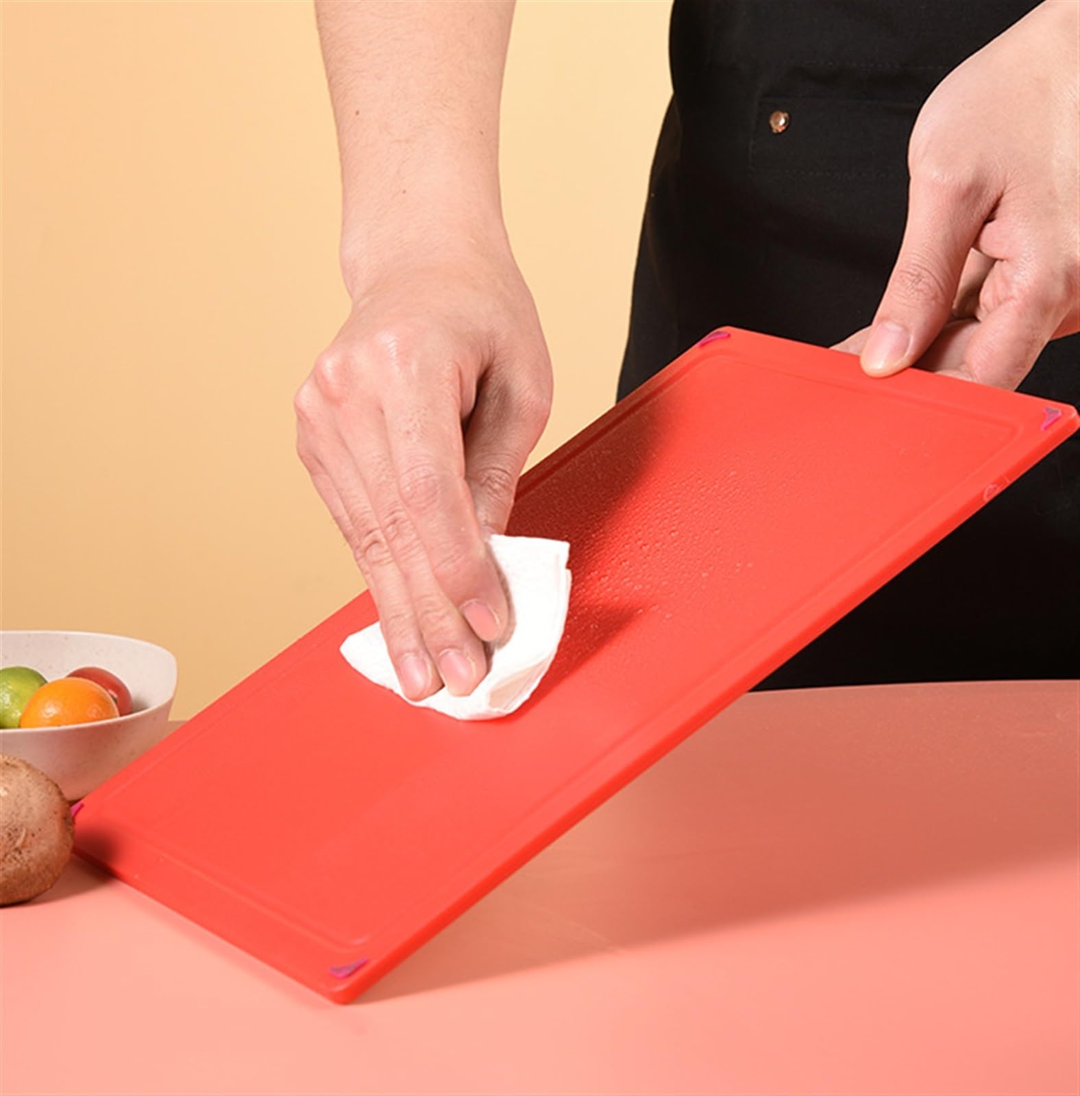 Schneidebrett Küchenbrett 4-teiliges Kunststoff-Schneidebrett, BPA-frei, Spülmaschinenfest, Schneidebretter Für Die Küche Schneidebretter Cutting Board (Color : B)