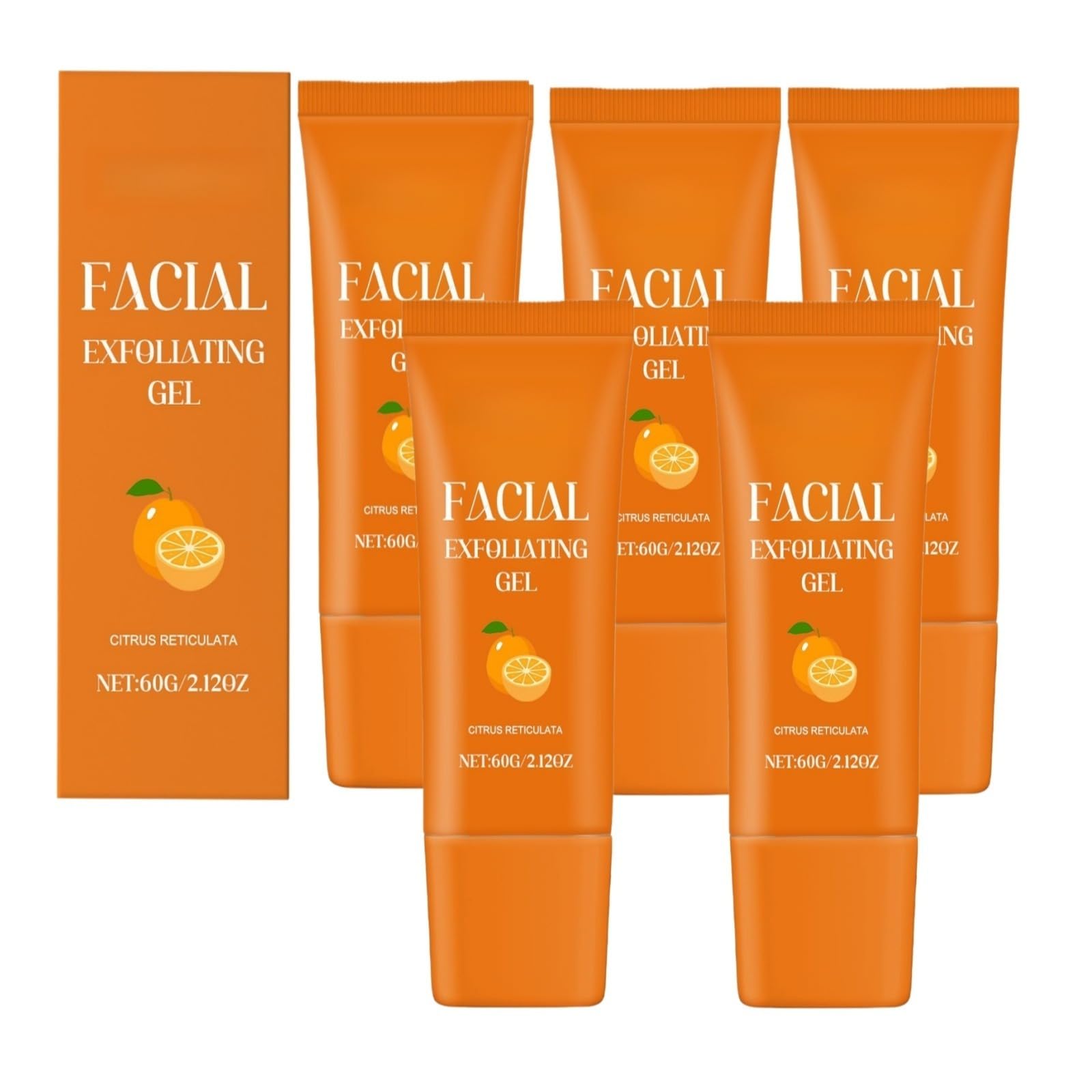 Gesichts- und Körperpeelinggel mit Bio-Vitamin mit Orangenenzymen, sanftes Gesichtsreinigungspeeling mit aufhellender Wirkung, feuchtigkeitsspendend, Anti-Aging
