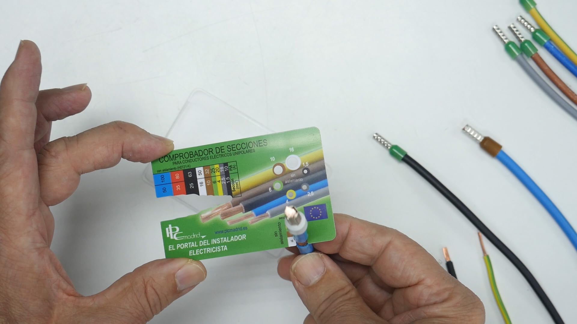 Genérico Comprobador de secciones de conductores eléctricos