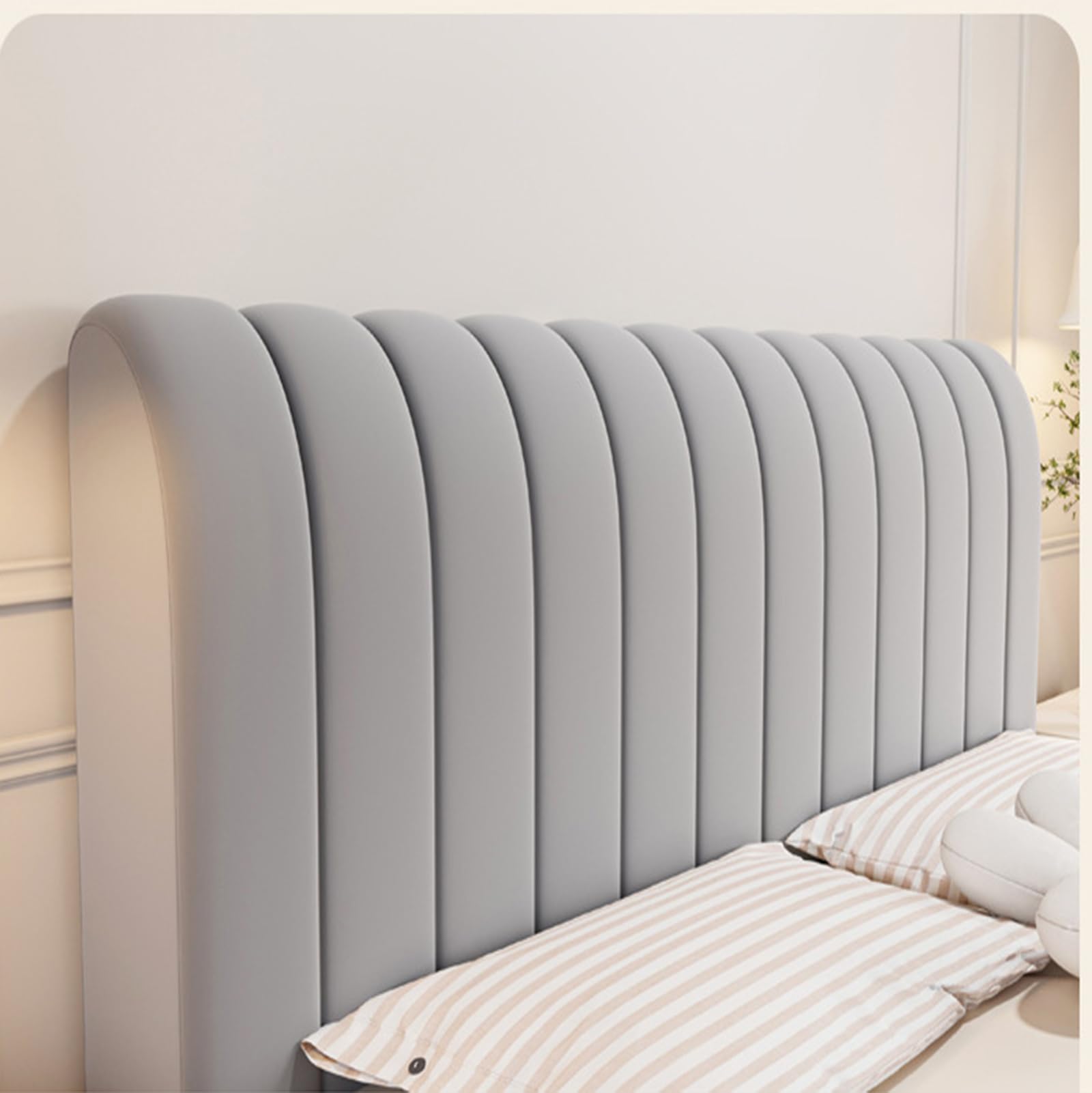 Copritestiera, Copritestiera Imbottito in Velluto Elasticizzato, Protezione Antipolvere Completa per La Testiera del Letto, Ideale per Arredare La Camera da Letto,003,200cm