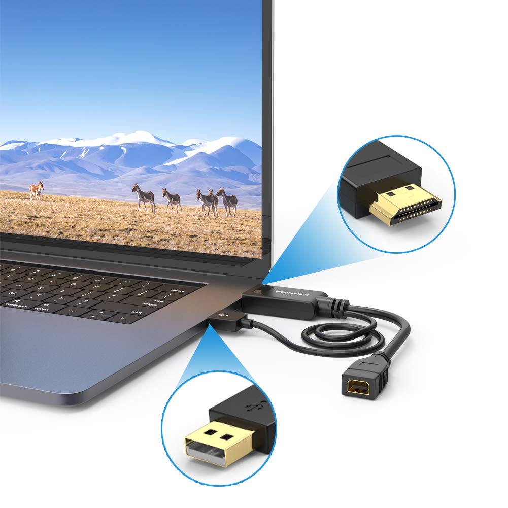 HDMI to Mini Displayport Adapter/Converter 4K30Hz,FOINNEX Active HDMI