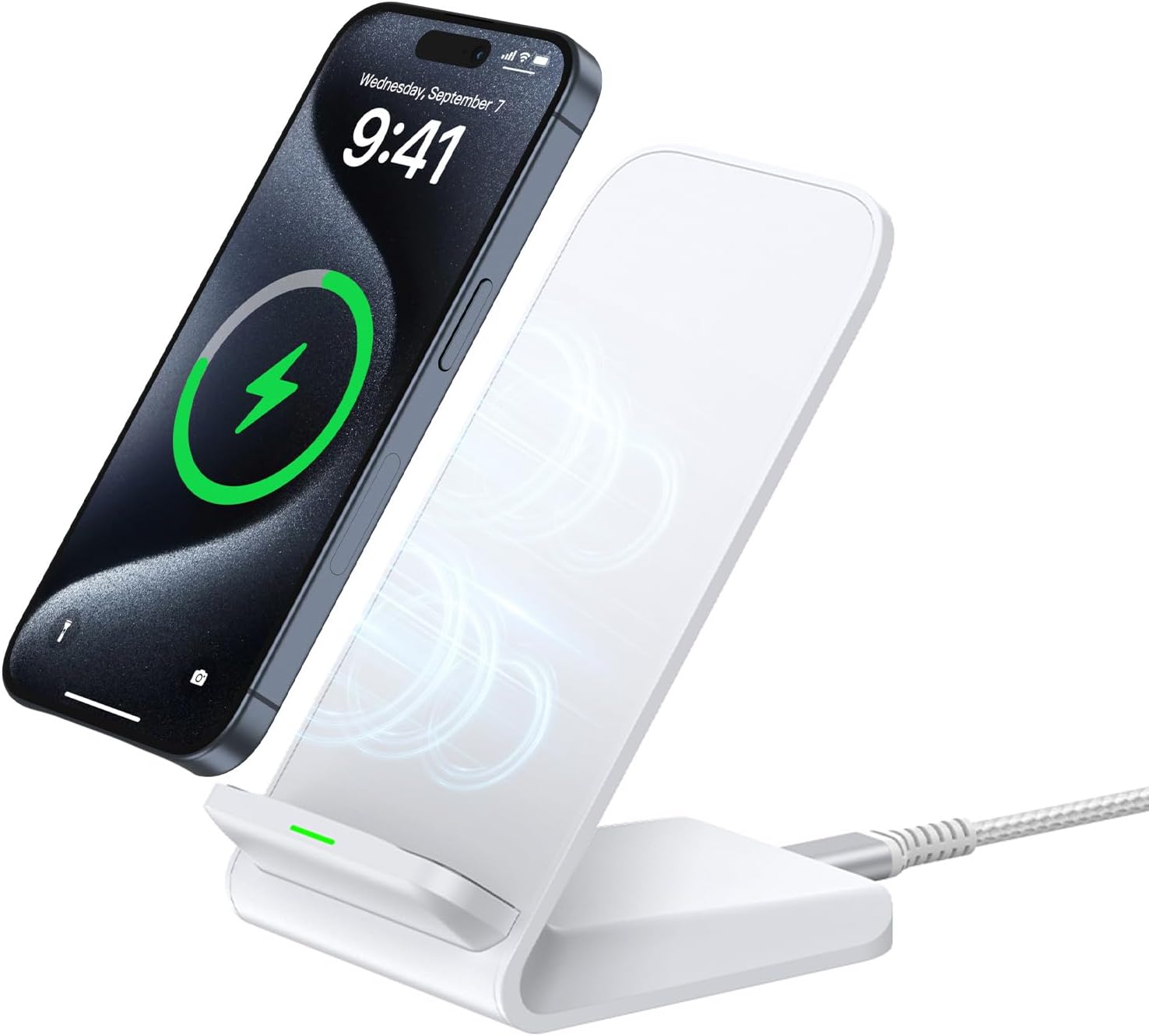 Wi-fi Charger, 15W Inductive Charging Station Cell Cellphone Stand, Quick Wi-fi Charger for Samsung Galaxy S23/S22/S21/S20/S9/S8/Be aware 21/20/10/9/8, iPhone 15/14/13/12/11/XR/X/8, Google Pixel