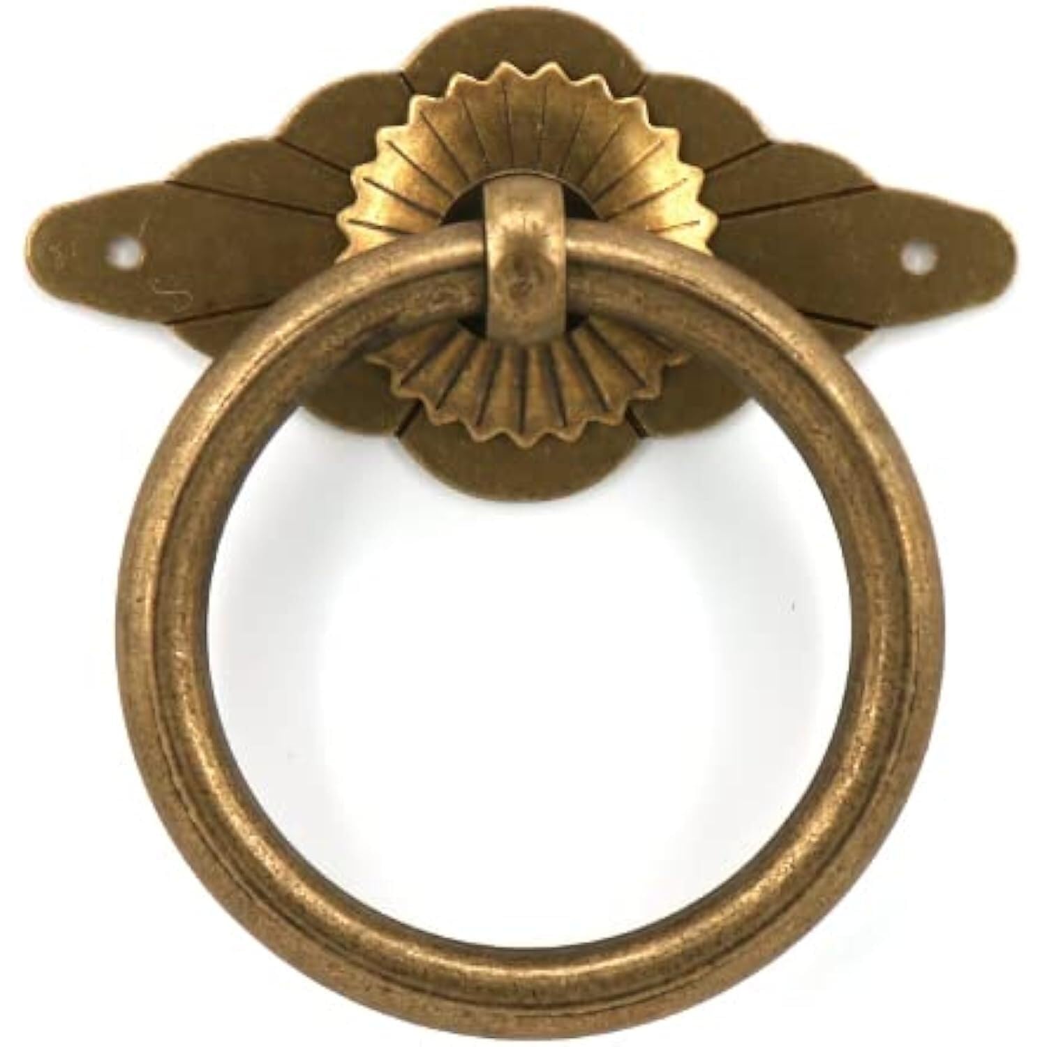 Zhaoqin A Ring Dia 50Mm Door Knocker Door Knockers 1X Brass Ring Drawer Knob Dresser Pulls For Furniture Decoration Closet Cabinet Cupboard Closet Door Knobs(A Ring Dia 50Mm)