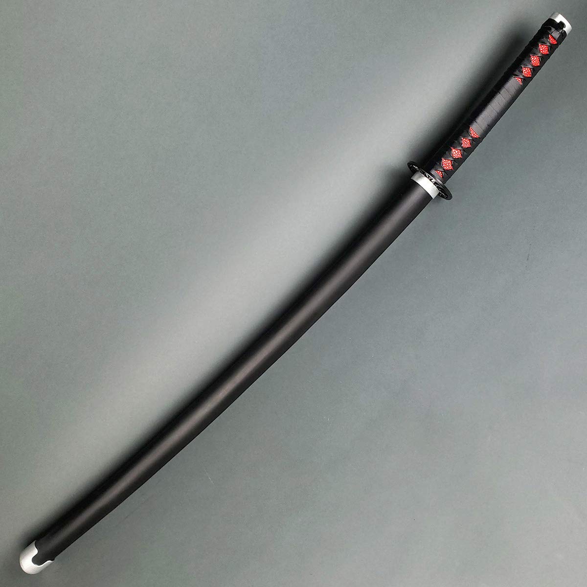 Fantasy Slayer Samurai Sword Metal Katana. Dull Edge Blade. for Collections, Gifts, Cosplay (Black-85)