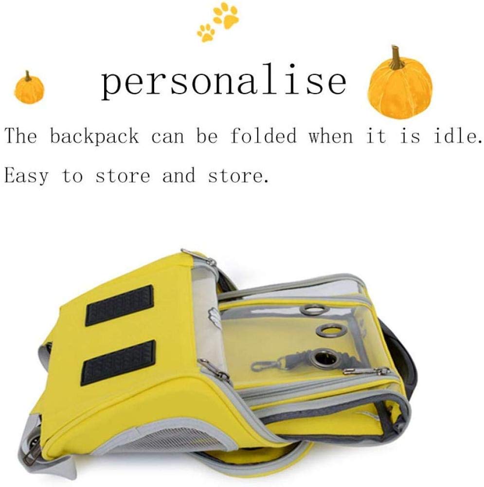 Espacio Panorámico Mochila para Animales Transparente Mochila para Perros Gato Mochila Móvil Viaje para Gatos Gorras para Animales Pequeños Mochila De Viaje Transpirable Portátil Pequeña