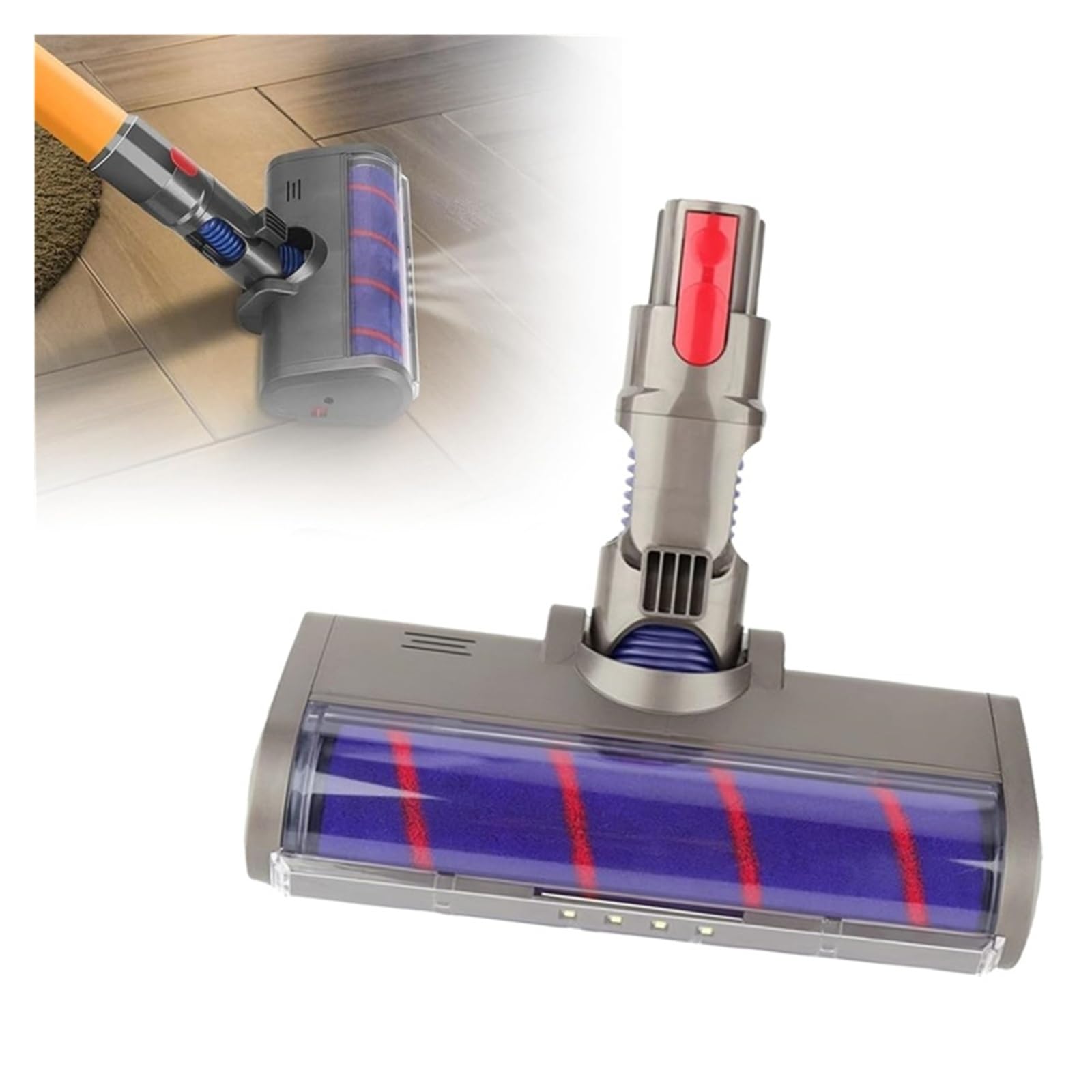 Accesorio For Aspiradora, Cepillo De Rodillo Suave, Compatible Con Dyson, V15, V11, V10, V8, V7, Repuesto For Limpiador De Madera Dura