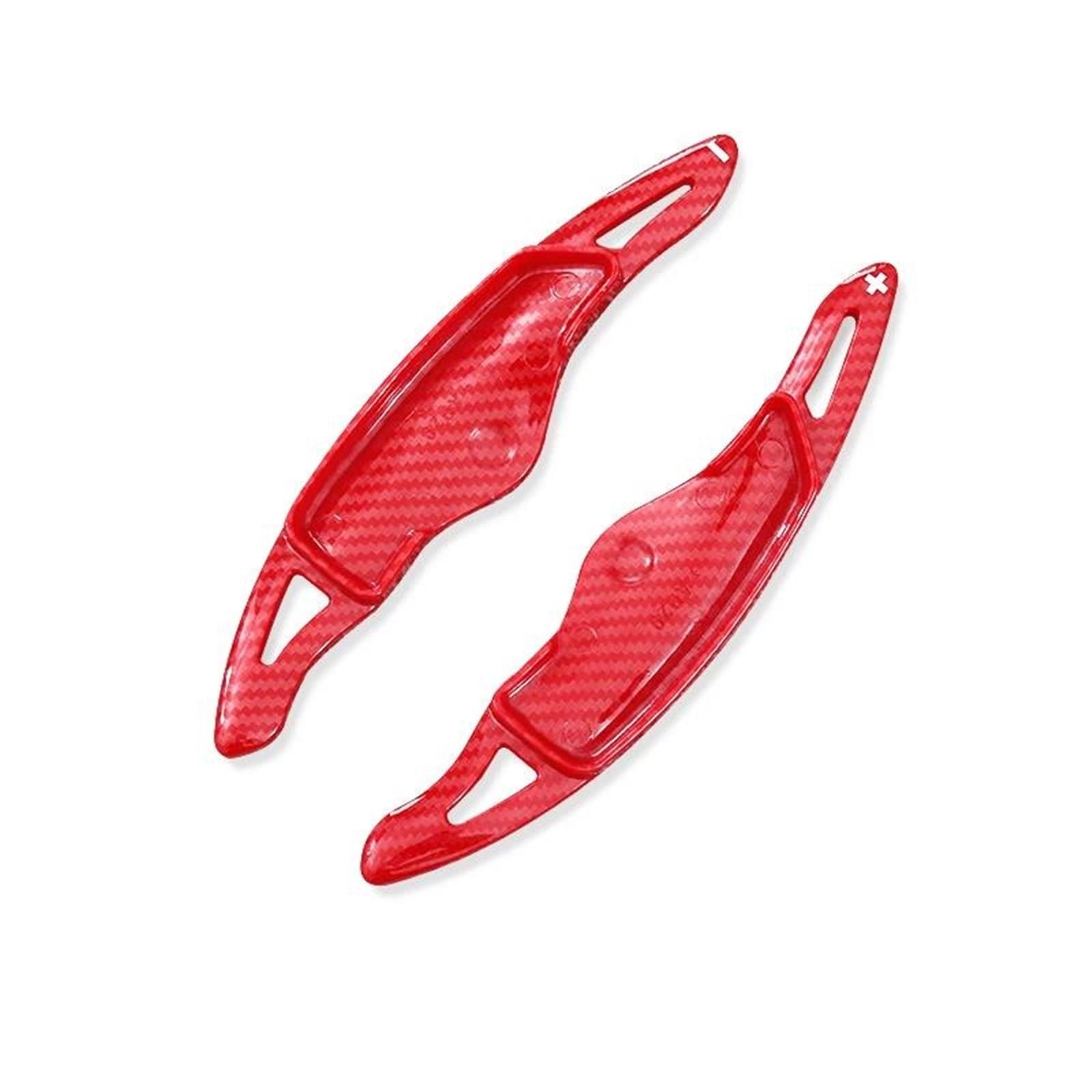 Bvfsxhs Carbon Fiber Red Car Steering Wheel Paddle Shifter Extension For Hyundai For Sonata Elantra 2021-2023 For Tucson Genesis G70 Car Sport Shift Paddles Gear Lever(Carbon Fiber Red)