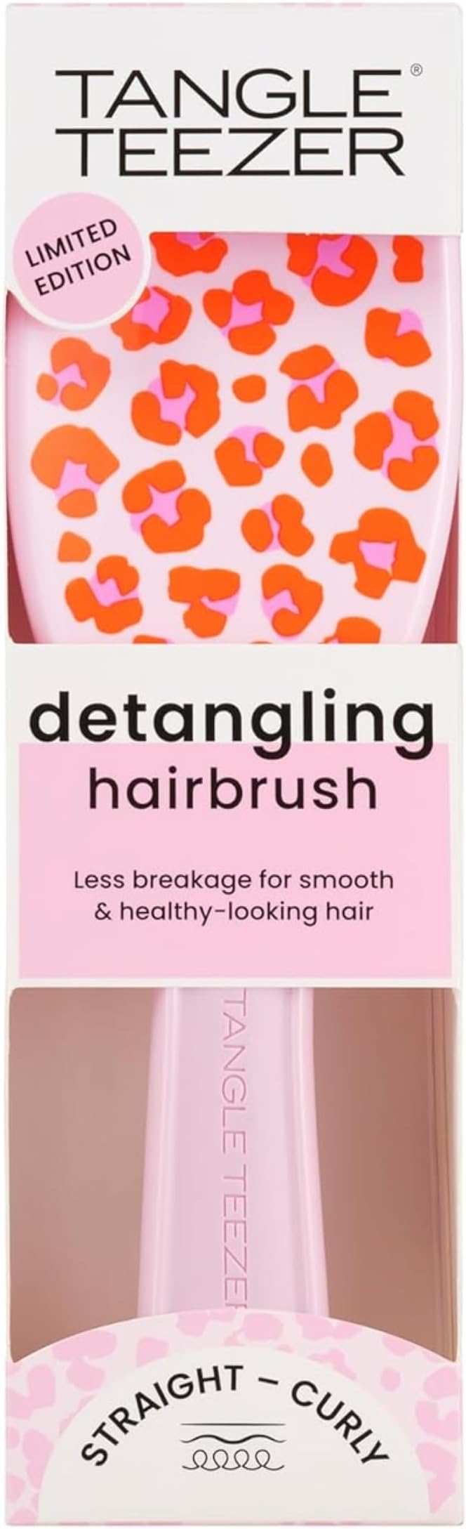 Tangle Teezer Ultimate Detangler Brush for Wet & Dry Hair, Eliminates Knots & Reduces Breakage for Straight to Wavy Hair Types, Vibrant Leopard