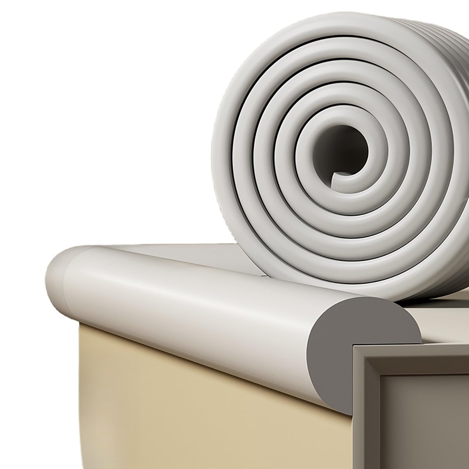 Furniture Edge corner protector, Edge And Corner Protectors Foam L/U Adhesive Multicolor Multisize For Furniture Walls(Grey,W 2m/6.5ft)