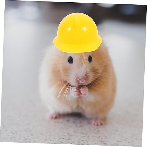 Miniatura 2 de 40 piezas de mini sombrero de construcción, accesorios para pasteles, sombreros duros para cascos de plástico, pequeños pollos cascos, casco de