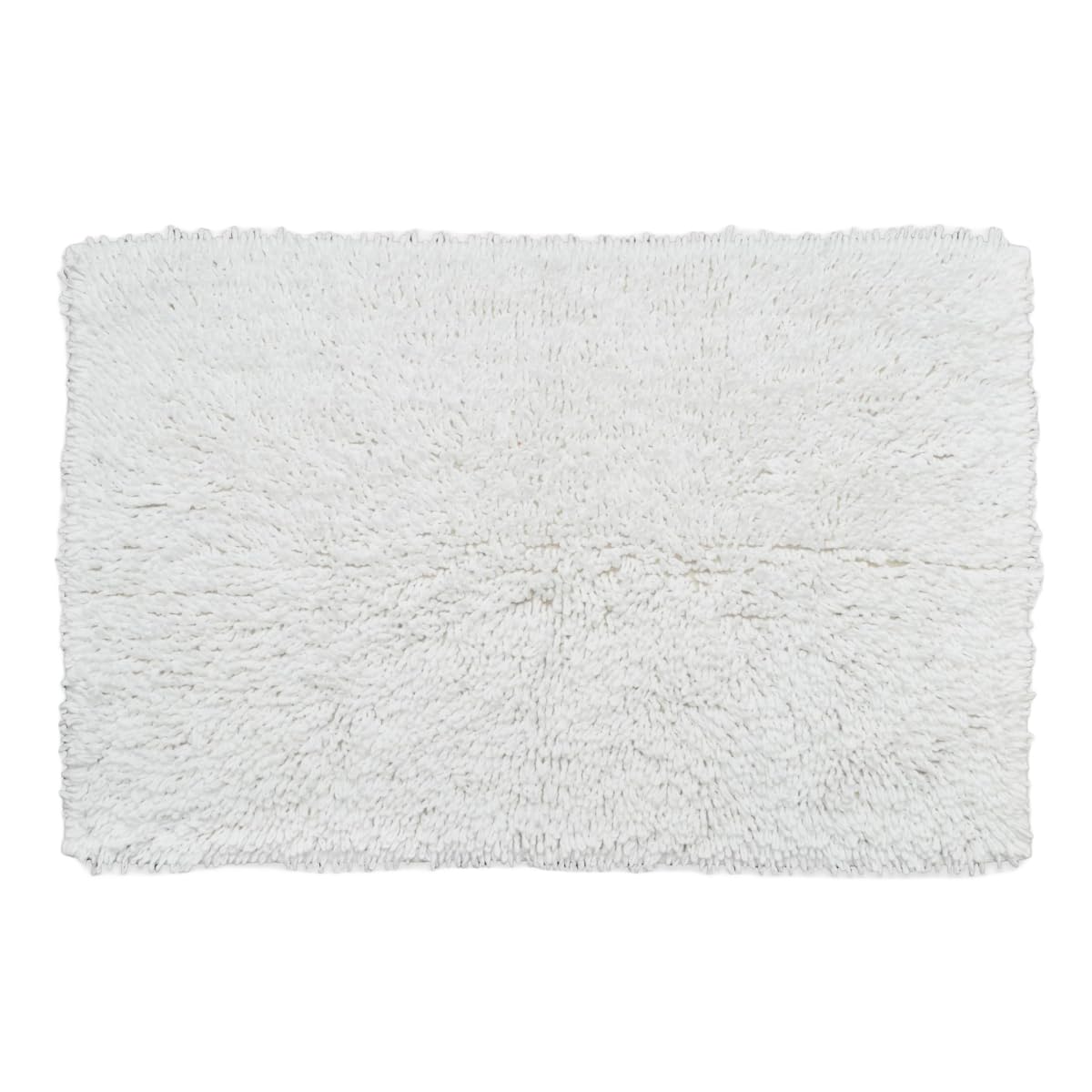 Allure Tumble Twist Bath Mat Deep Pile, 100% Cotton, Large Size 55 x 90cm, Super Soft & Absorbent, Easy Care & Washable (White)