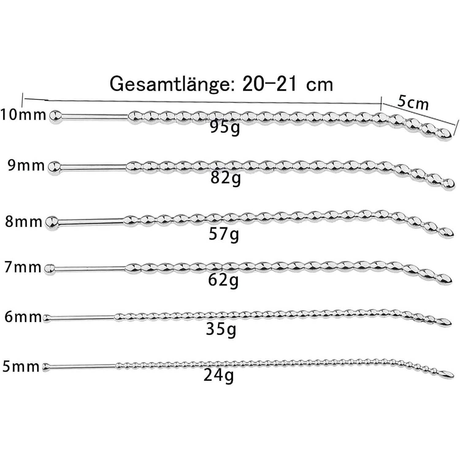 6 Set Penis Plug Dilator Harnröhre Edelstahl Dilator Prostata Massage Katheter Stimulator Harnröhrenstimulation Sex Spielzeug Für Die Männer Für Anfänger Und Profis(9mm)