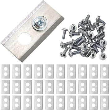 30/36PCS Lawn Mower Replacement Blades Lawn Mower Trimmer Cutter Blade Set ,Compatible for Mammotion ,Luba Robot Lawn Mowers Gardening Tools30pcs Silver