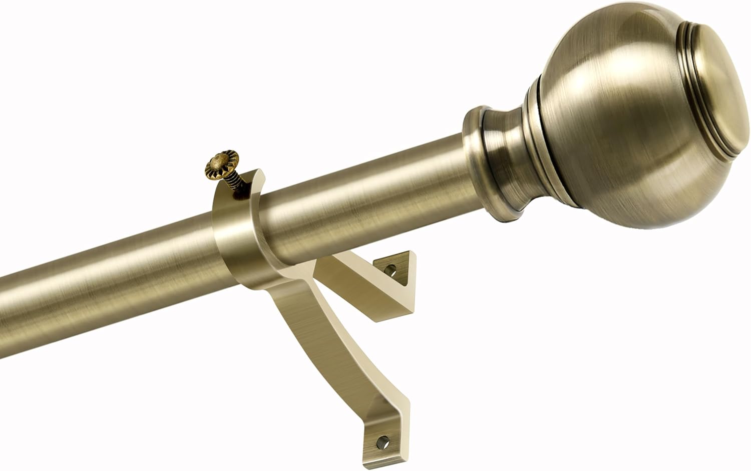 Antique Bronze Window Curtain Rods 72to 144 Inch, Adjustable Curtain