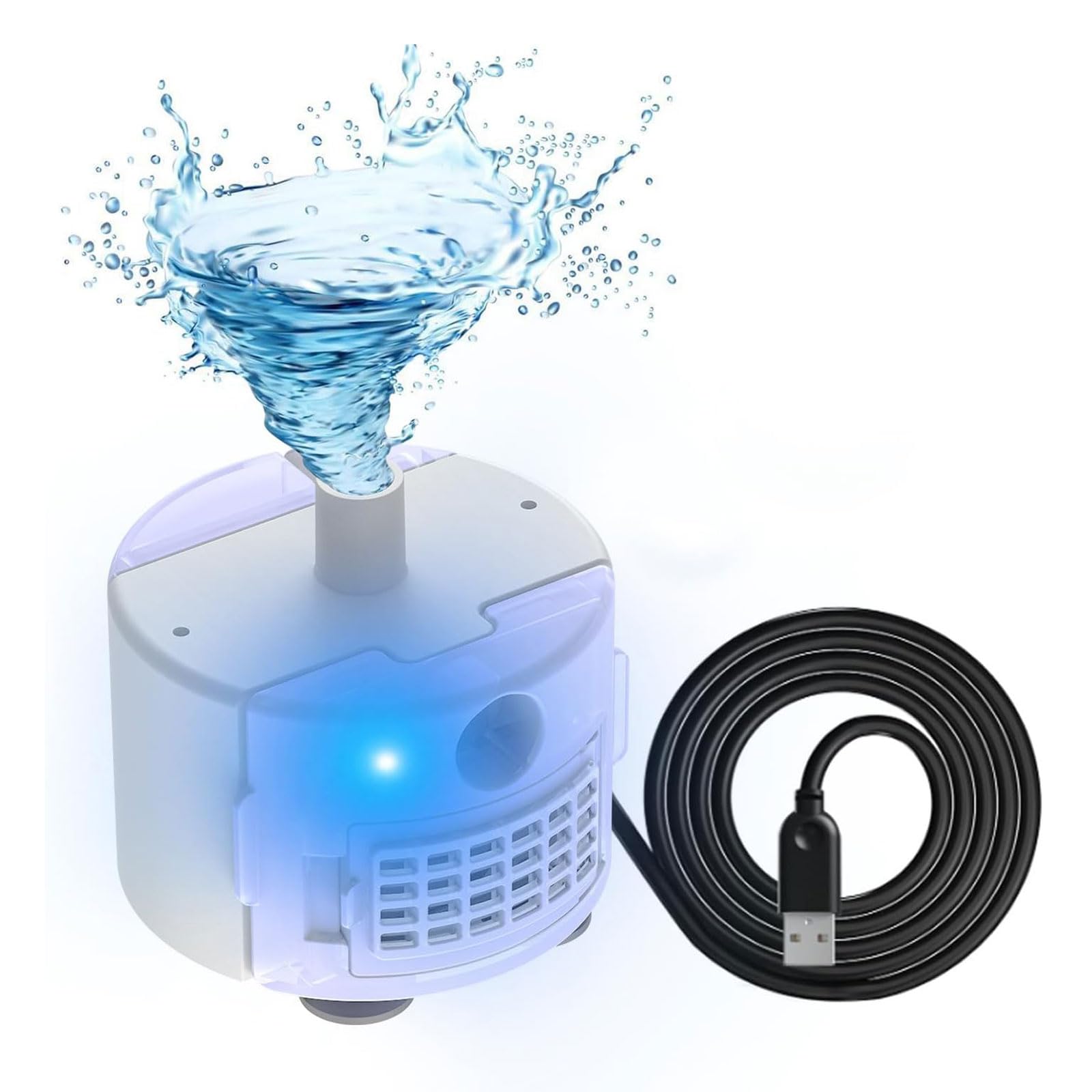 esmen Fuente de Agua para Gatos de Acero Inoxidable, Bomba de Agua de Repuesto ultrasilenciosa con Interfaz USB para Fuente para Mascotas