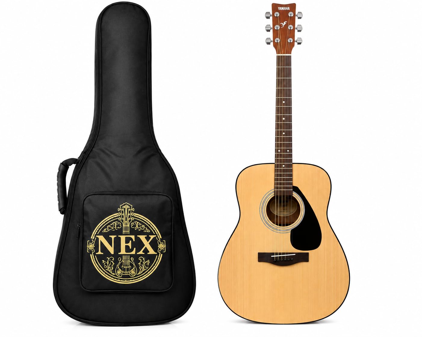 YAMAHA Winning Stroke Wood Spruce Wood F280 Acoustic Guitar With Bag Combo (Natural)-image-30