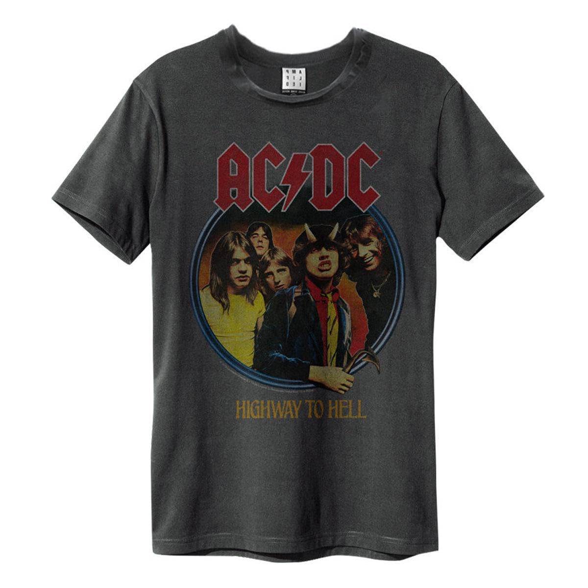 Amplified AC/DC Highway to Hell Album Art Charcoal T-Shirt L