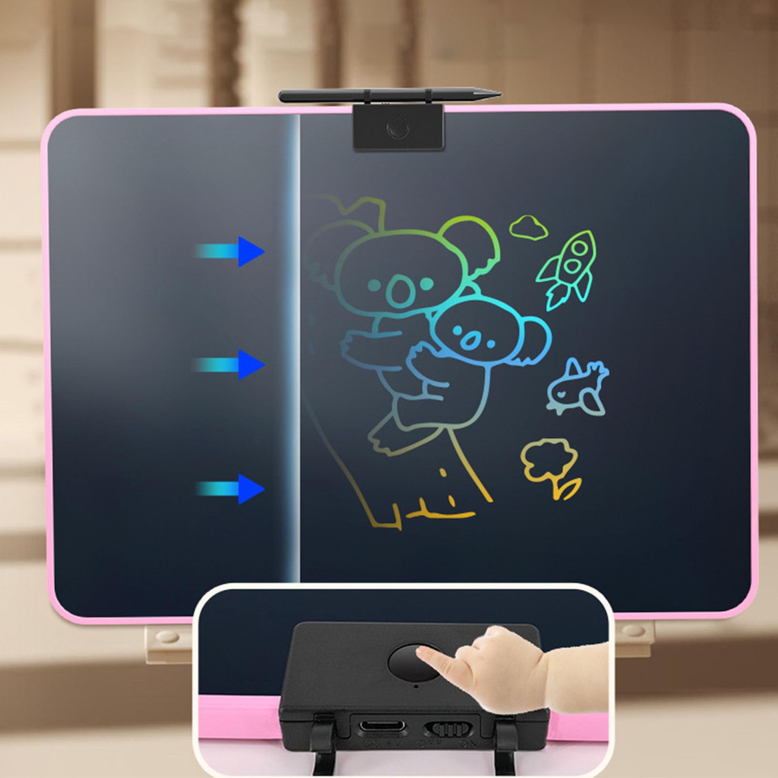 Tavolo Da Per Bambini Ricaricabile Con Schermo LCD Da 16 5 Pollici Tavoletta Elettrica Portatile Per Bambini Giocattolo Educativo Per Bambini