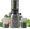 Juicer Machines, Cold Press Juicer with 4.3 Large Feed Chute Fit Whole Fruit and Vegetable, Masticating Machine with Juice Recipe, Self Feeding Effortless for Batch Juicing,Easy to Clean