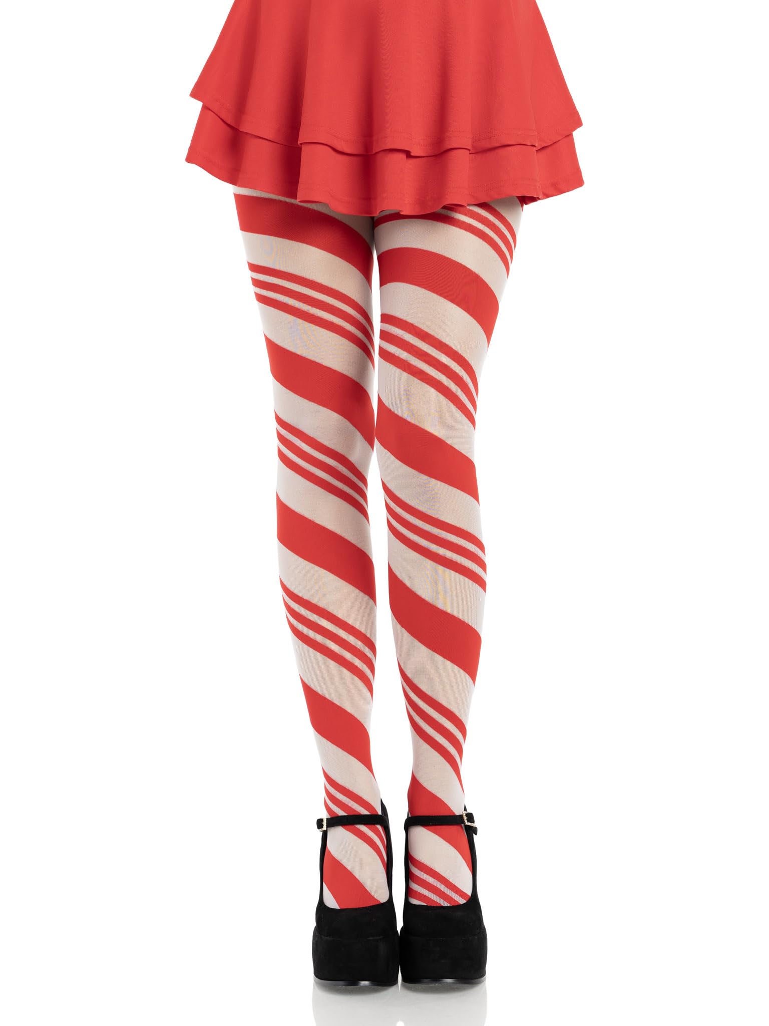 LEG AVENUE Damen Candy Striped Strumpfhose, weiß, One Size