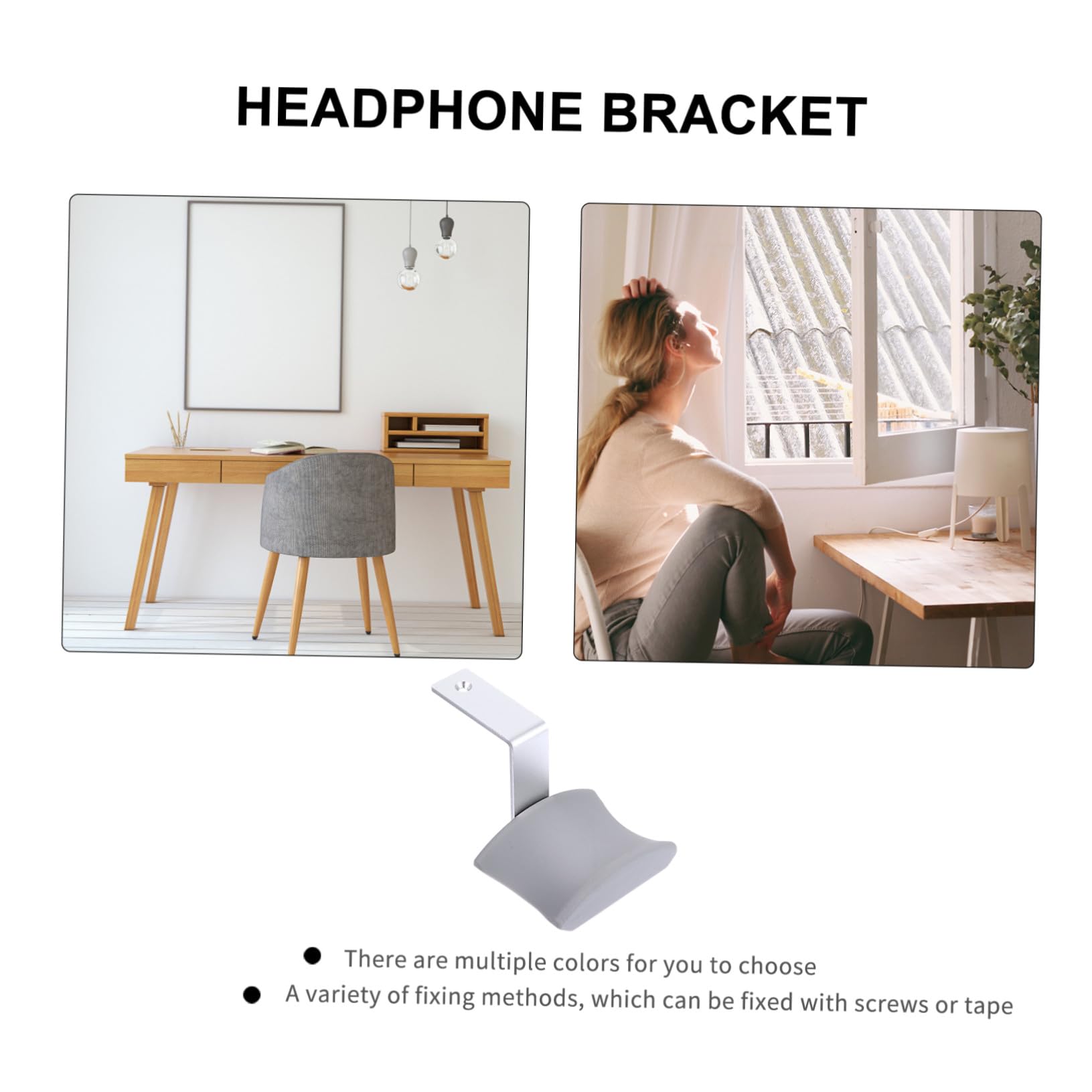 Artibetter 3piezas Soporte De Auriculares Gaming con Adhesivo y Tornillo para Escritorio y Oficina Protección De Silicona para Auriculares Disponibles