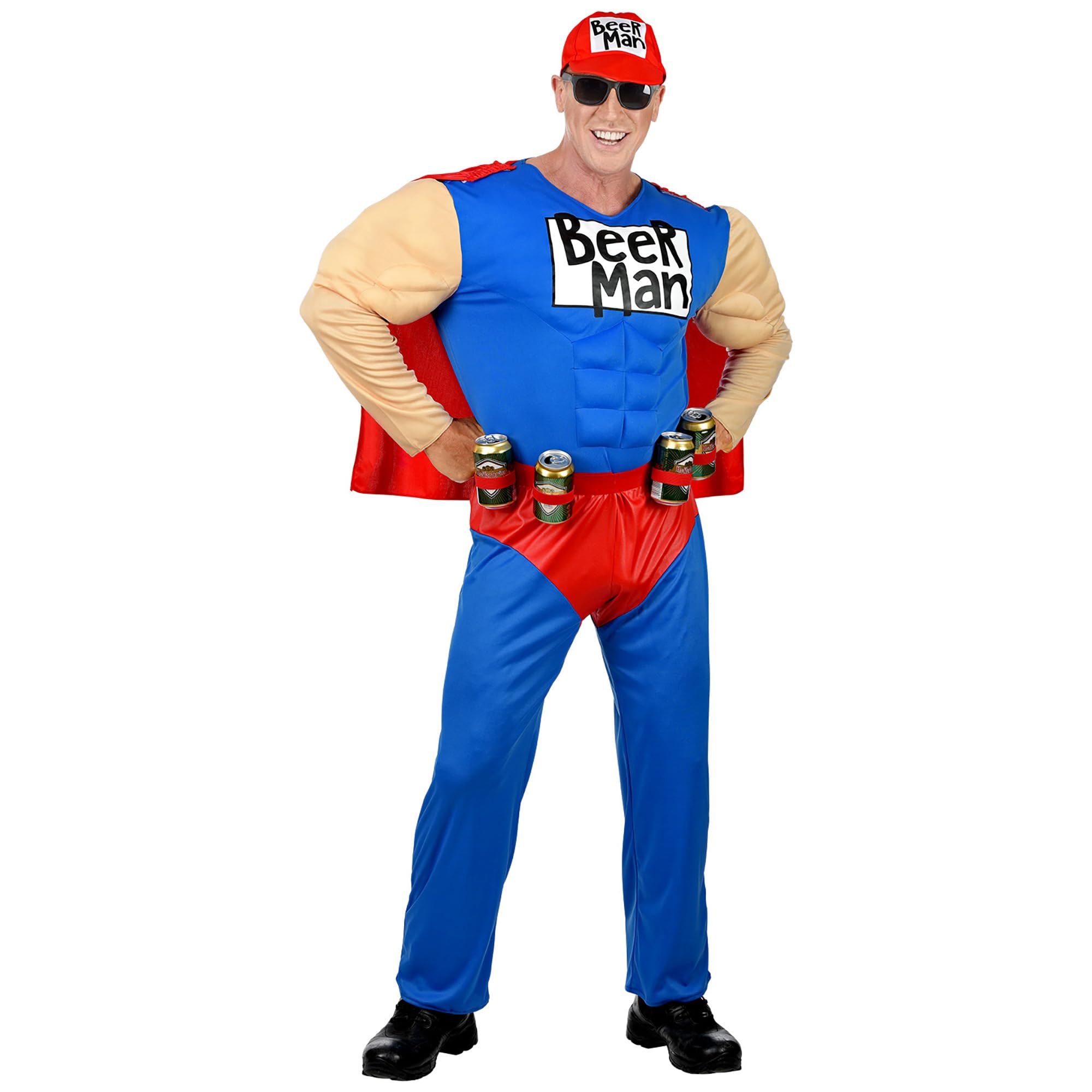 W WIDMANN MILANO Party Fashion - Costume Super Beer Man, Comic Superhero, Beerman, Fancy Dress Costumes