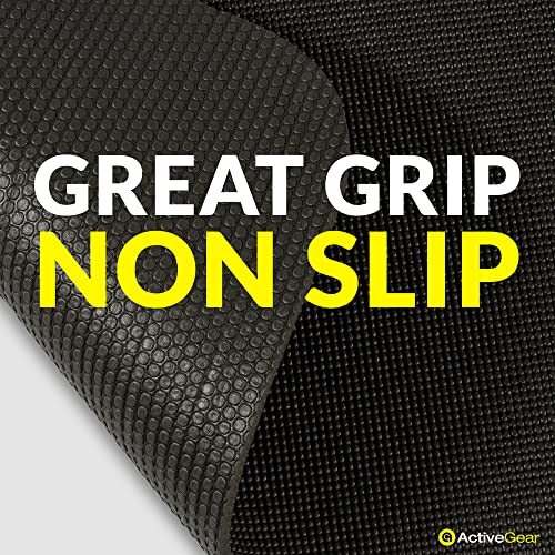 Activegear Large Yoga Mat 6 X 6 Ft - 8Mm Extra Thick, Durable, Comfortable, Non-Slip & Odorless Premium Square Yoga And Pilates Mat For Home Gym - Black #TOP5