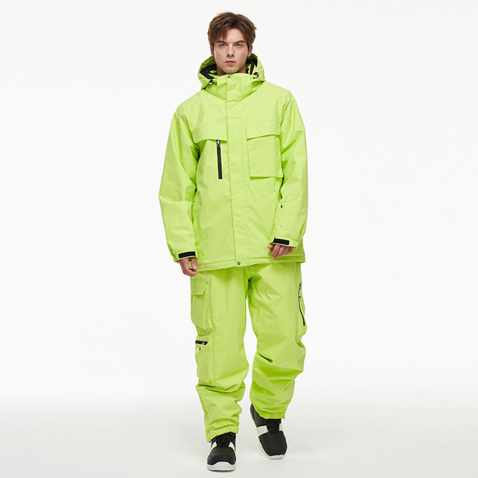 2025 Traje de nieve para hombre, conjunto de esquí impermeable, aislado a prueba de viento, chaqueta cálida de invierno + pantalón de nieve, equipo de senderismo, para snowboard, escalada