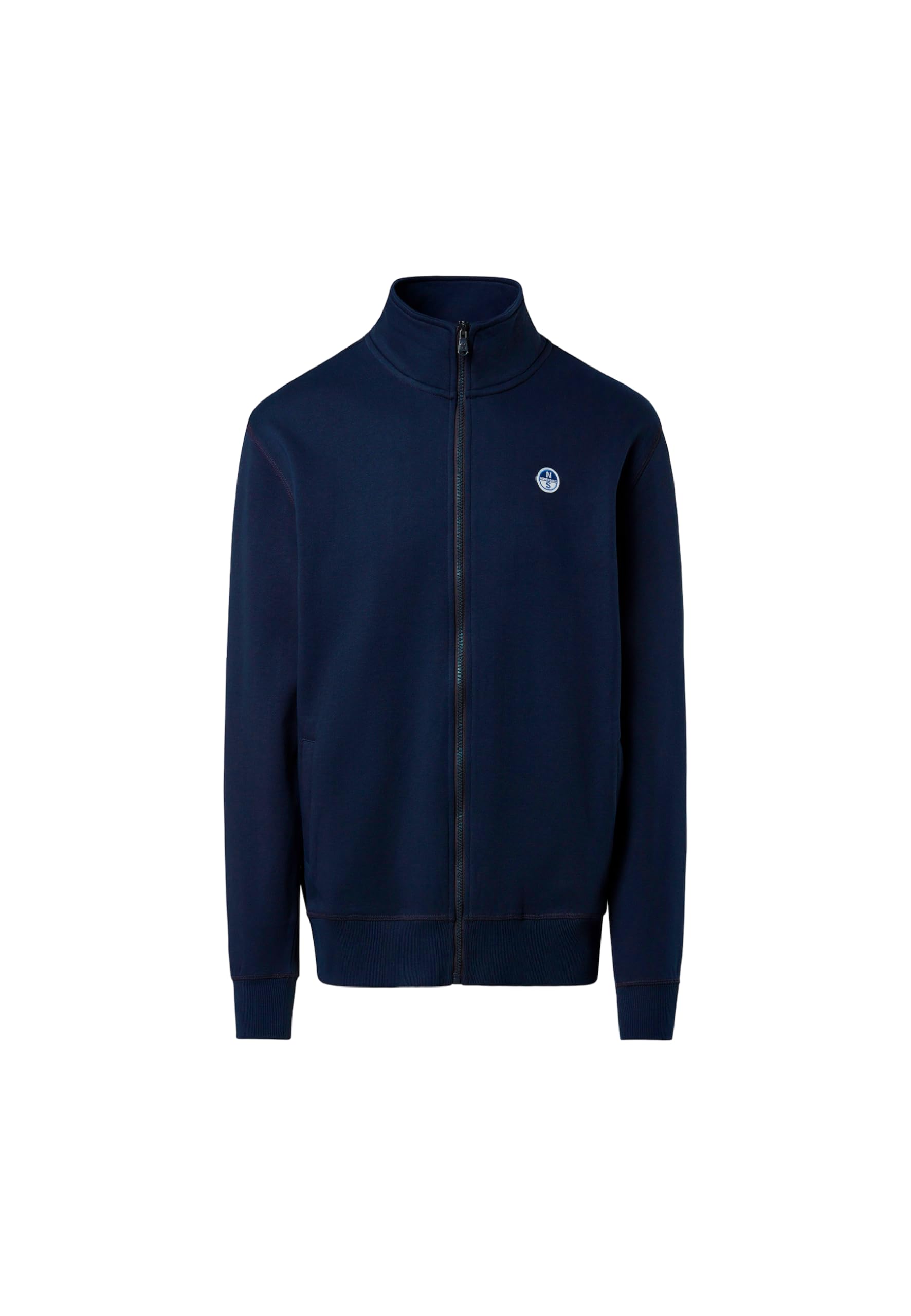 NORTH SAILS Bluza z kapturem z pełnym zamkiem błyskawicznym męska bawełna niebieska 4XL