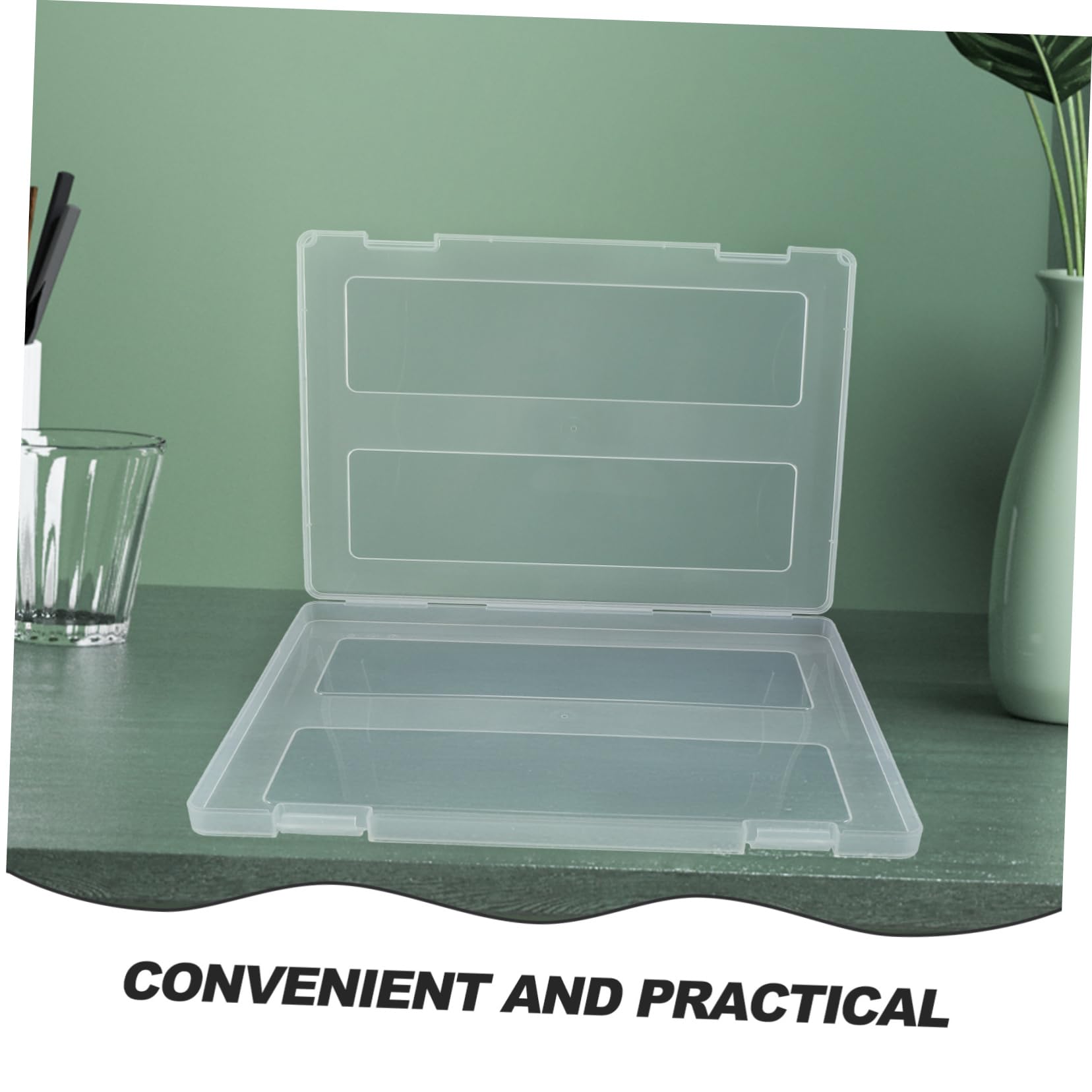 Homoyoyo 4pezzi Scatola Portaoggetti Trasparente Scatola Di Archiviazione in Pp Per File Documenti Riviste Protezione in Plastica Resistente All Usura