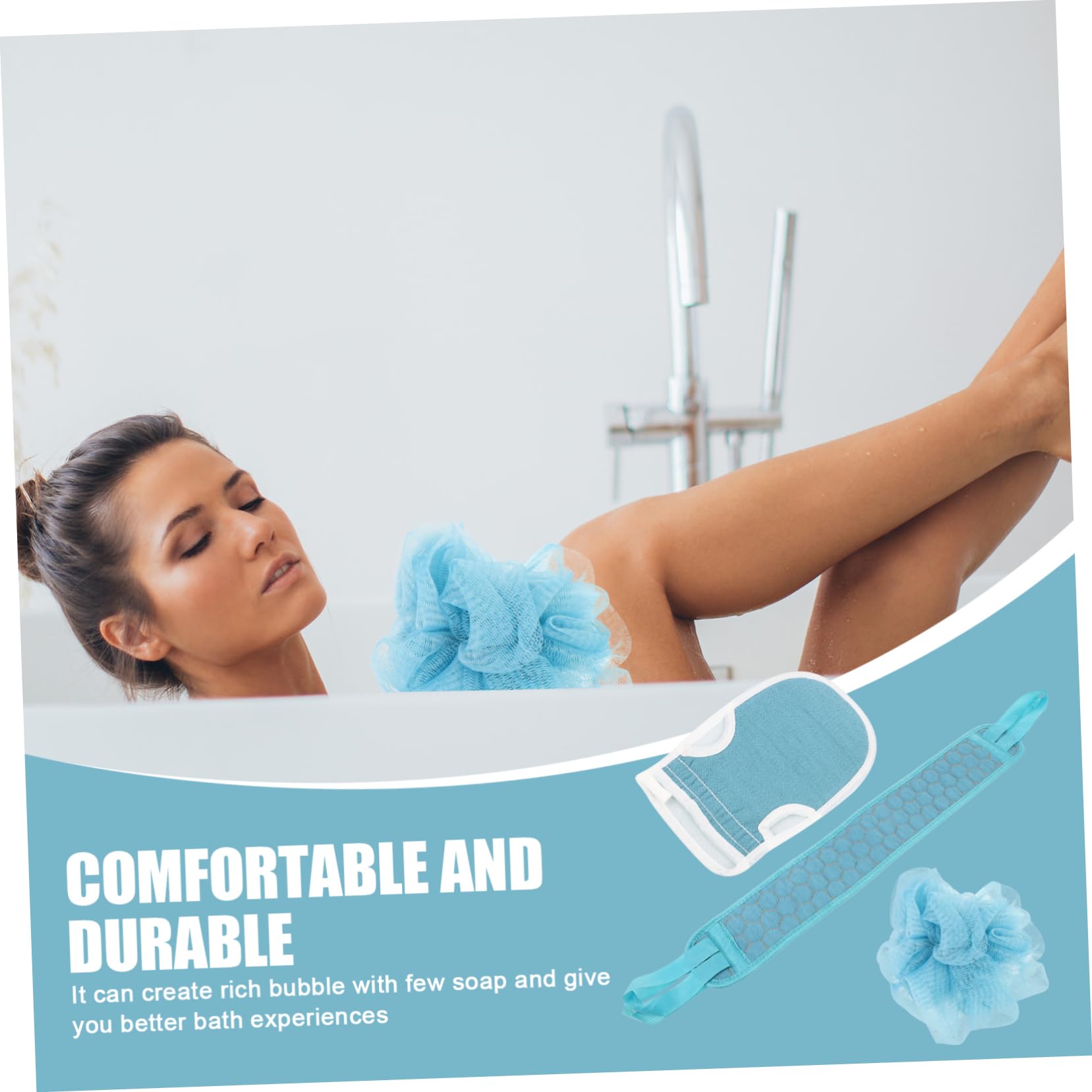 TOVINANNA 1Set Exfoliating Shower Towel Bathing Back Scrubber for Body Cleaning Lightweight Mesh Design for Rich Bubbles and Quick Drying for Home and Dorm Use