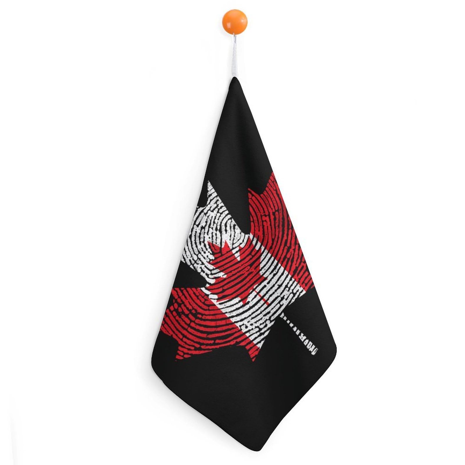 TXFBTRFSA Canada Canadian Flag Hand Towels with Hanging Loop Kitchen Towel Handkerchiefs Cleaning Cloths