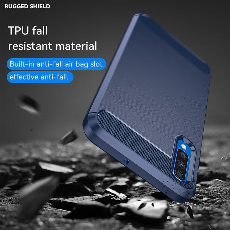 Image of Hybrid Carbon Fiber Back Case for Samsung Galaxy A50 / A50S / A30S (Blue)