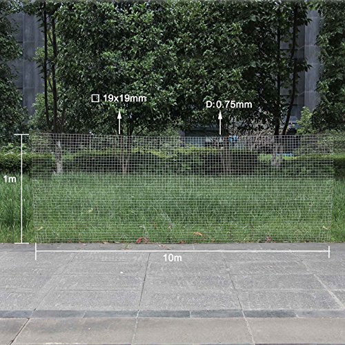 Wiltec Maschendraht Drahtgitter Volierendraht Stahl verzinkt 1mx10m 0,75mm Drahtstärke 19x19mm Maschenmaße – Bild 7