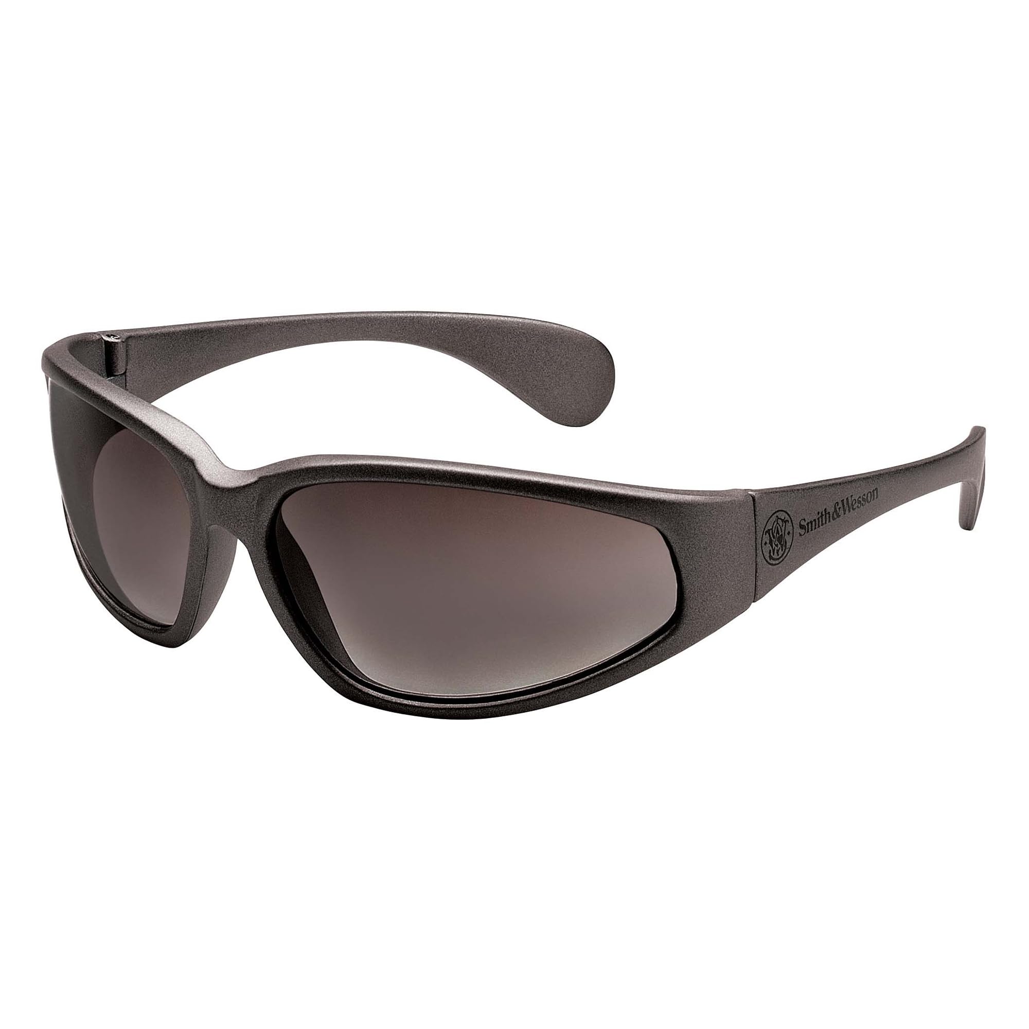 KLEENGUARD Smith and Wesson Safety Glasses (19859), 38 Special Safety Eyewear, Smoke Lens, Black Frame, 1 Pair / Case