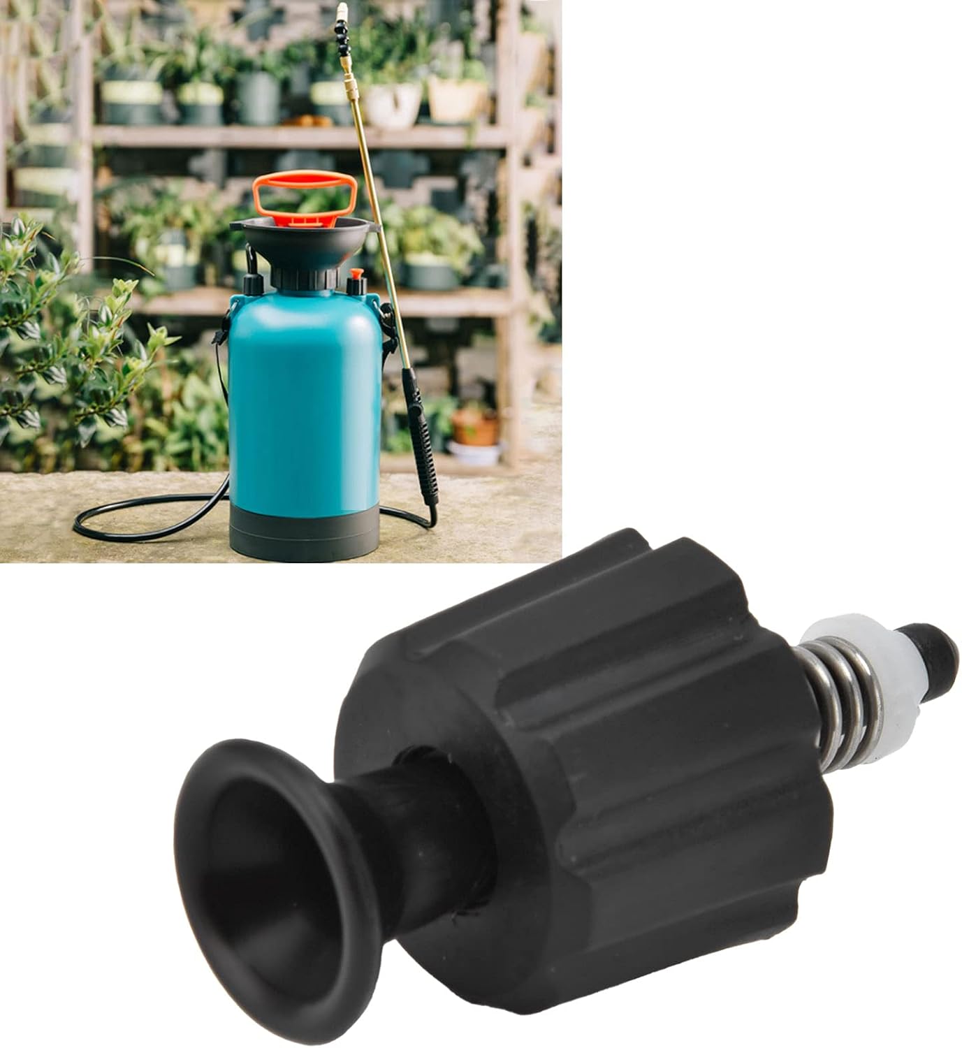 Pressure Relief Valve, Non-Toxic Safety Valve Eco-Friendly PP for Lawn for 3L/5L/8L Backpack Sprayer for Agriculture for Garden(black)