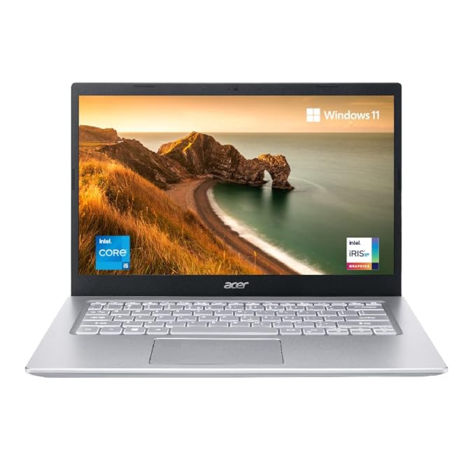 Acer Aspire 5 Intel Core i5 11th Gen Thin & Light Laptop- (8 GB/512 GB SSD/Windows 11 Home/Intel Iris Xe Graphics/Pure Silver/1.45 KG/MS Office),14-inch (35.56 cms) Full HD IPS Display ,A514-54 at Rs. 44990