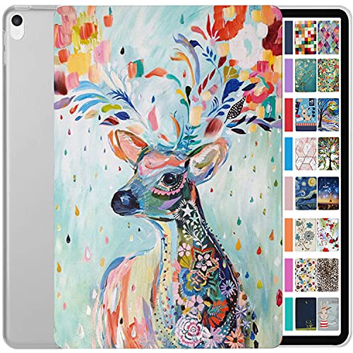 Image of DuraSafe Cases for iPad Air 3rd Gen 10.5 Inch 2017 /2019 [ PRO 10.5 Air 3 ] A1701 A1709 A1852 A2152 A2123 A2153 A2154 Printed Slim Hard Shell Protective Stand Cover - Deer Print