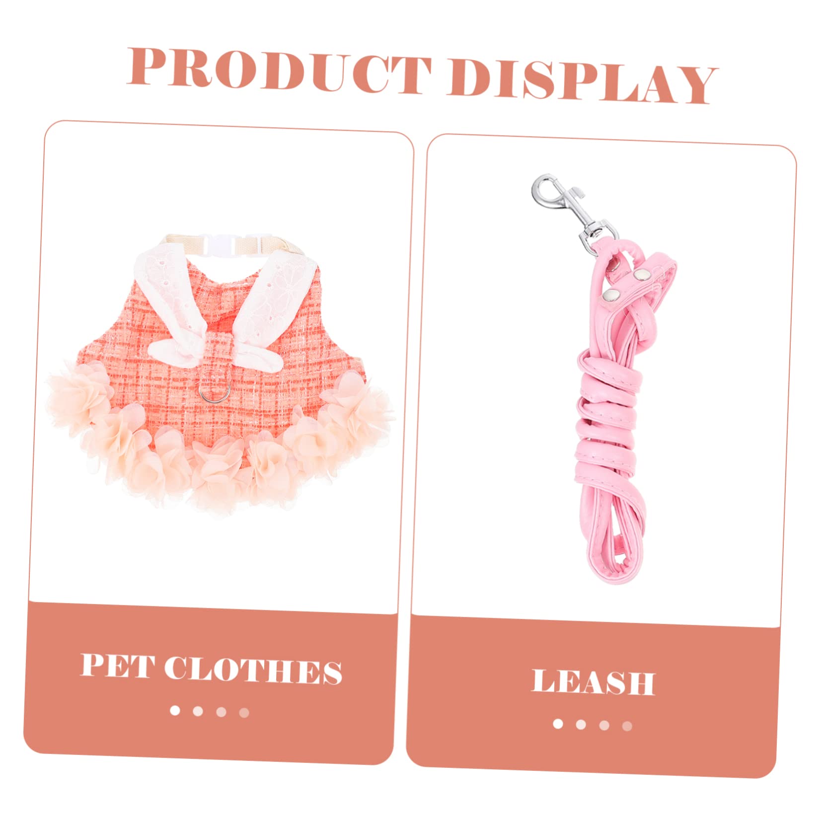 BESPORTBLE 3sätze Dekoratives Bunny Geschirrset Mit Leine Für Haustiere Trendiges Outfit Für Kaninchen Für Feiertage Und Aus Atmungsaktivem Material