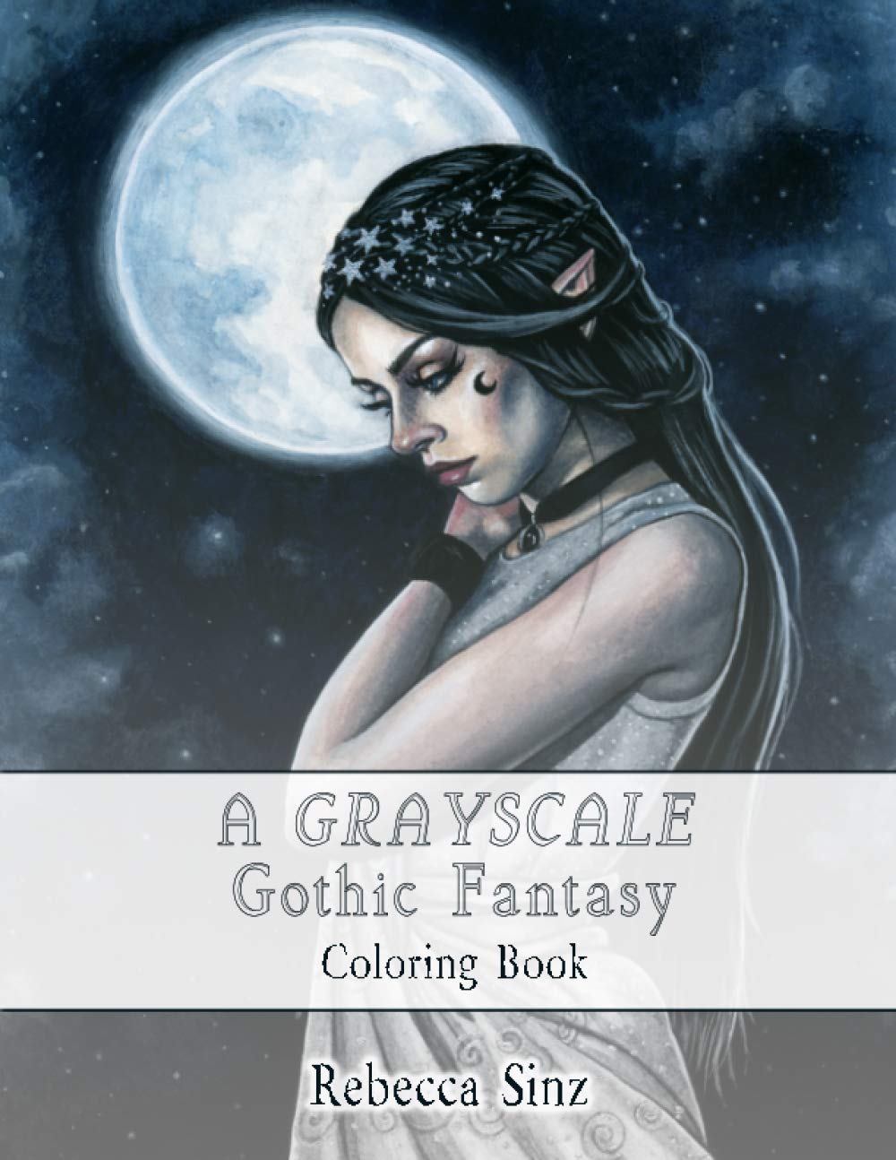 A Grayscale Gothic Fantasy Coloring Book
